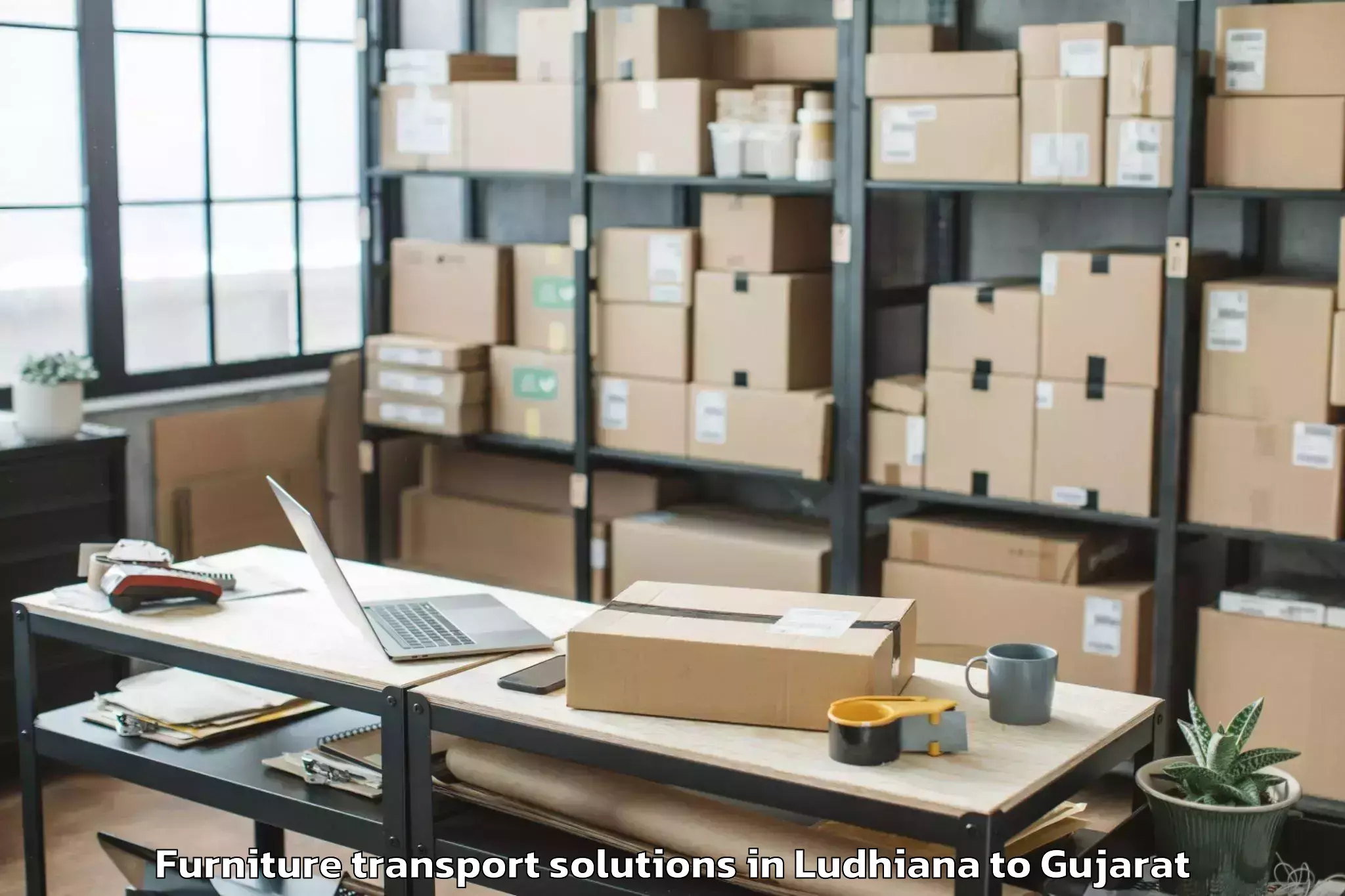 Expert Ludhiana to Vansda Furniture Transport Solutions